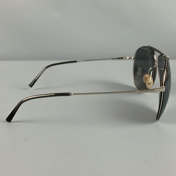 GUCCI Silver Metal Aviator Sunglasses - Picture 2 of 9